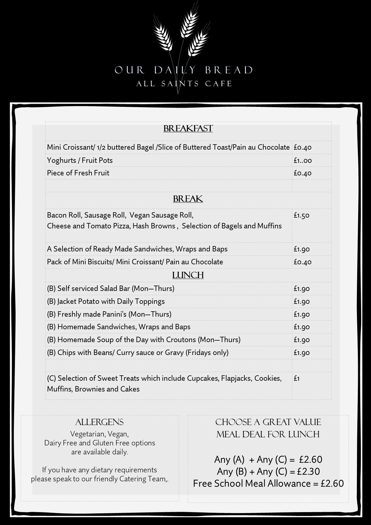 New Menu 2025 2